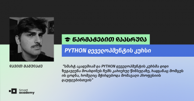 "არ არსებობს იმაზე დიდი სიხარული, როდესაც შენი დაწერილი კოდი სრულყოფილად მუშაობს" - დავით მამულაძის შთაბეჭდილება