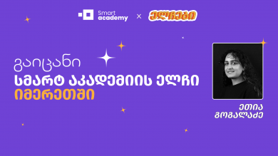 გაიცანი სმარტ აკადემიის ელჩი იმერეთში - ეთია გოგალაძე