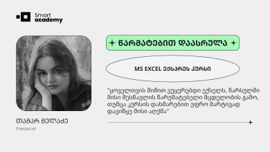 შთაბეჭდილება MS EXCEL ექსპრეს კურსზე